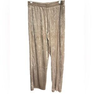 Cozie By Pink Rose Mocha Stone Velour Pants With Pockets